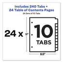 Avery® wholesale. AVERY Customizable Toc Ready Index Multicolor Dividers, 10-tab, Letter, 24 Sets. HSD Wholesale: Janitorial Supplies, Breakroom Supplies, Office Supplies.