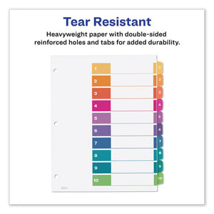 Avery® wholesale. AVERY Customizable Toc Ready Index Multicolor Dividers, 10-tab, Letter, 6 Sets. HSD Wholesale: Janitorial Supplies, Breakroom Supplies, Office Supplies.