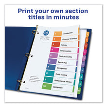 Load image into Gallery viewer, Avery® wholesale. AVERY Customizable Toc Ready Index Multicolor Dividers, 10-tab, Letter, 6 Sets. HSD Wholesale: Janitorial Supplies, Breakroom Supplies, Office Supplies.