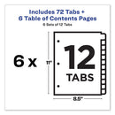 Avery® wholesale. AVERY Customizable Toc Ready Index Multicolor Dividers, 12-tab, Letter, 6 Sets. HSD Wholesale: Janitorial Supplies, Breakroom Supplies, Office Supplies.