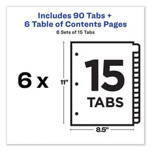 Load image into Gallery viewer, Avery® wholesale. AVERY Customizable Toc Ready Index Multicolor Dividers, 15-tab, Letter, 6 Sets. HSD Wholesale: Janitorial Supplies, Breakroom Supplies, Office Supplies.