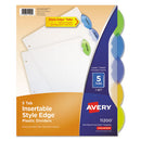 Avery® wholesale. AVERY Insertable Style Edge Tab Plastic Dividers, 5-tab, 11 X 8.5, Translucent, 1 Set. HSD Wholesale: Janitorial Supplies, Breakroom Supplies, Office Supplies.
