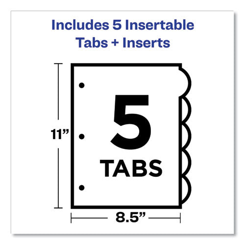 Avery® wholesale. AVERY Insertable Style Edge Tab Plastic Dividers, 5-tab, 11 X 8.5, Translucent, 1 Set. HSD Wholesale: Janitorial Supplies, Breakroom Supplies, Office Supplies.