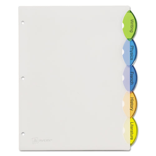 Avery® wholesale. AVERY Insertable Style Edge Tab Plastic Dividers, 5-tab, 11 X 8.5, Translucent, 1 Set. HSD Wholesale: Janitorial Supplies, Breakroom Supplies, Office Supplies.