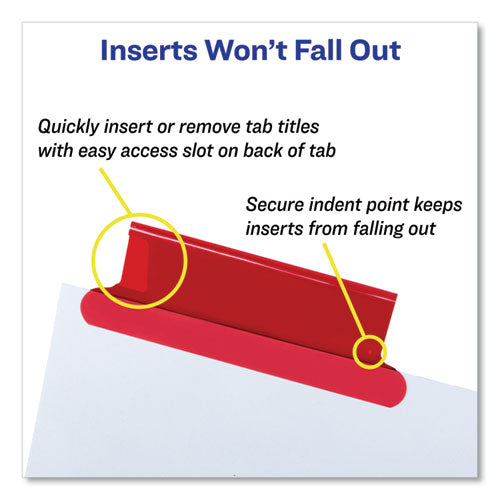 Avery® wholesale. AVERY Insertable Big Tab Dividers, 5-tab, 11 1-8 X 9 1-4. HSD Wholesale: Janitorial Supplies, Breakroom Supplies, Office Supplies.