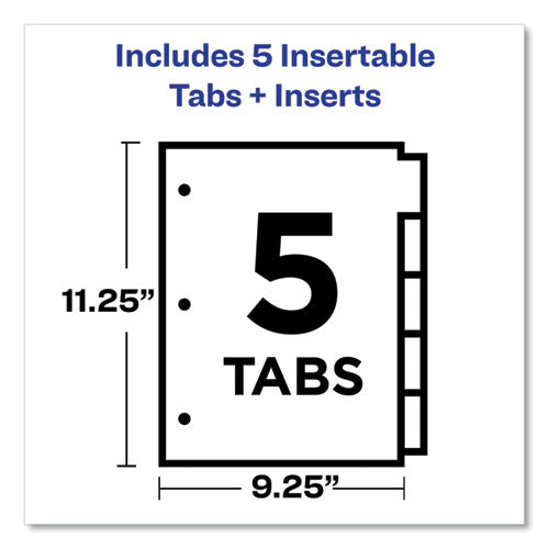 Avery® wholesale. AVERY Insertable Big Tab Dividers, 5-tab, 11 1-8 X 9 1-4. HSD Wholesale: Janitorial Supplies, Breakroom Supplies, Office Supplies.