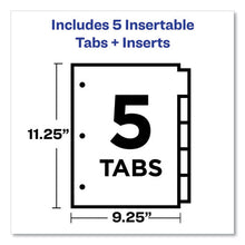 Load image into Gallery viewer, Avery® wholesale. AVERY Insertable Big Tab Dividers, 5-tab, 11 1-8 X 9 1-4. HSD Wholesale: Janitorial Supplies, Breakroom Supplies, Office Supplies.