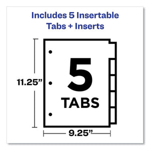 Avery® wholesale. AVERY Insertable Big Tab Dividers, 5-tab, 11 1-8 X 9 1-4. HSD Wholesale: Janitorial Supplies, Breakroom Supplies, Office Supplies.