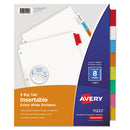 Avery® wholesale. AVERY Insertable Big Tab Dividers, 8-tab, 11 1-8 X 9 1-4. HSD Wholesale: Janitorial Supplies, Breakroom Supplies, Office Supplies.