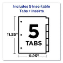 Avery® wholesale. AVERY Insertable Big Tab Plastic Three-pocket Corner Lock Dividers, 5-tab, 11.13 X 9.25, Assorted, 1 Set. HSD Wholesale: Janitorial Supplies, Breakroom Supplies, Office Supplies.