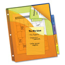 Avery® wholesale. AVERY Insertable Big Tab Plastic Three-pocket Corner Lock Dividers, 5-tab, 11.13 X 9.25, Assorted, 1 Set. HSD Wholesale: Janitorial Supplies, Breakroom Supplies, Office Supplies.