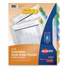 Load image into Gallery viewer, Avery® wholesale. AVERY Insertable Style Edge Tab Plastic 1-pocket Dividers, 8-tab, 11.25 X 9.25, Translucent, 1 Set. HSD Wholesale: Janitorial Supplies, Breakroom Supplies, Office Supplies.