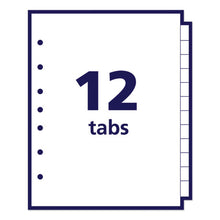 Load image into Gallery viewer, Avery® wholesale. AVERY Preprinted Tab Dividers, 12-tab, 8.5 X 5 1-2. HSD Wholesale: Janitorial Supplies, Breakroom Supplies, Office Supplies.