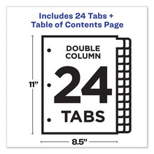Load image into Gallery viewer, Avery® wholesale. AVERY Customizable Toc Ready Index Double Column Multicolor Dividers, 24-tab, Letter. HSD Wholesale: Janitorial Supplies, Breakroom Supplies, Office Supplies.