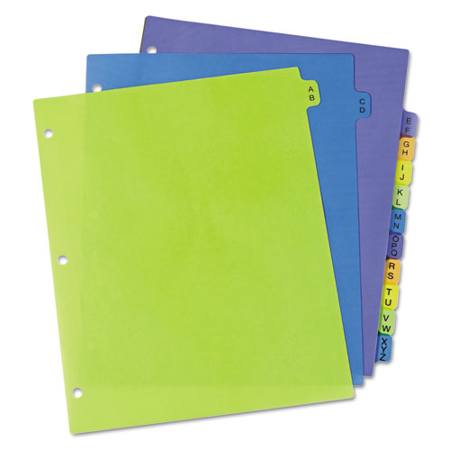 Avery® wholesale. AVERY Durable Preprinted Plastic Tab Dividers, 12-tab, A To Z, 11 X 8.5, Assorted, 1 Set. HSD Wholesale: Janitorial Supplies, Breakroom Supplies, Office Supplies.