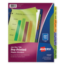 Avery® wholesale. AVERY Durable Preprinted Plastic Tab Dividers, 12-tab, Jan. To Dec., 11 X 8.5, Assorted, 1 Set. HSD Wholesale: Janitorial Supplies, Breakroom Supplies, Office Supplies.