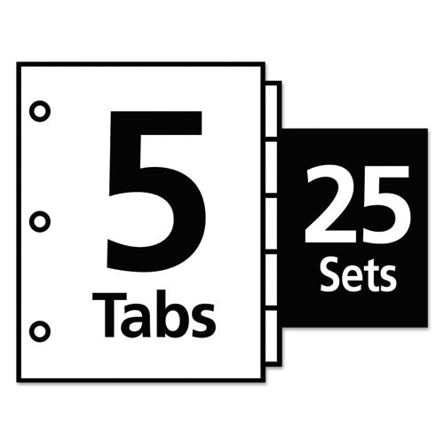 Office Essentials™ wholesale. Index Dividers With White Labels, 5-tab, 11 X 8.5, White, 25 Sets. HSD Wholesale: Janitorial Supplies, Breakroom Supplies, Office Supplies.