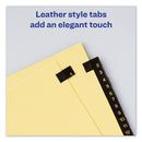 Avery® wholesale. AVERY Preprinted Black Leather Tab Dividers W-gold Reinforced Edge, 31-tab, Ltr. HSD Wholesale: Janitorial Supplies, Breakroom Supplies, Office Supplies.
