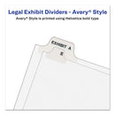 Avery® wholesale. AVERY Preprinted Legal Exhibit Side Tab Index Dividers, Avery Style, 25-tab, 1 To 25, 11 X 8.5, White, 1 Set. HSD Wholesale: Janitorial Supplies, Breakroom Supplies, Office Supplies.