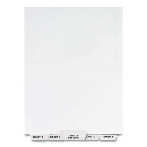 Avery® wholesale. AVERY Preprinted Legal Exhibit Bottom Tab Index Dividers, Avery Style, 27-tab, Exhibit A To Exhibit Z, 11 X 8.5, White, 1 Set. HSD Wholesale: Janitorial Supplies, Breakroom Supplies, Office Supplies.