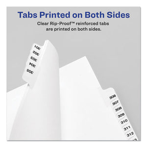 Avery® wholesale. AVERY Preprinted Legal Exhibit Bottom Tab Index Dividers, Avery Style, 26-tab, Exhibit 1 To Exhibit 25, 11 X 8.5, White, 1 Set. HSD Wholesale: Janitorial Supplies, Breakroom Supplies, Office Supplies.