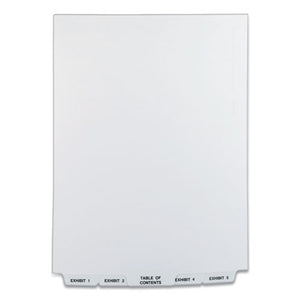 Avery® wholesale. AVERY Preprinted Legal Exhibit Bottom Tab Index Dividers, Avery Style, 26-tab, Exhibit 1 To Exhibit 25, 11 X 8.5, White, 1 Set. HSD Wholesale: Janitorial Supplies, Breakroom Supplies, Office Supplies.
