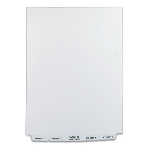 Avery® wholesale. AVERY Preprinted Legal Exhibit Bottom Tab Index Dividers, Avery Style, 26-tab, Exhibit 1 To Exhibit 25, 11 X 8.5, White, 1 Set. HSD Wholesale: Janitorial Supplies, Breakroom Supplies, Office Supplies.