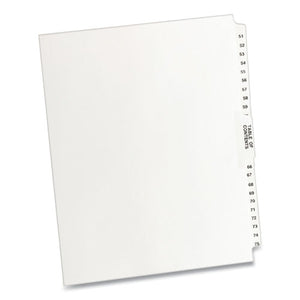 Avery® wholesale. AVERY Preprinted Legal Exhibit Side Tab Index Dividers, Avery Style, 26-tab, 51 To 75, 11 X 8.5, White, 1 Set. HSD Wholesale: Janitorial Supplies, Breakroom Supplies, Office Supplies.