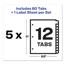 Load image into Gallery viewer, Avery® wholesale. AVERY Print And Apply Index Maker Clear Label Dividers, 12 Color Tabs, Letter, 5 Sets. HSD Wholesale: Janitorial Supplies, Breakroom Supplies, Office Supplies.