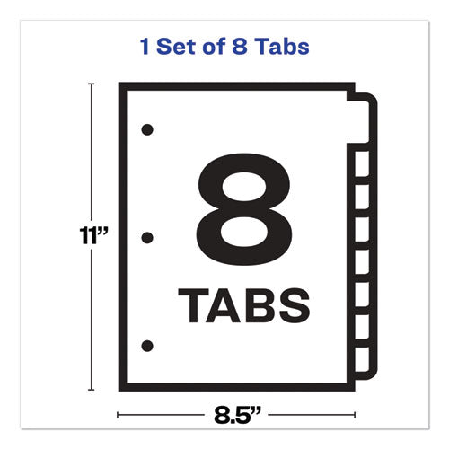 Avery® wholesale. AVERY Print And Apply Index Maker Clear Label Dividers, 8 White Tabs, Letter. HSD Wholesale: Janitorial Supplies, Breakroom Supplies, Office Supplies.