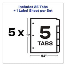 Load image into Gallery viewer, Avery® wholesale. AVERY Print And Apply Index Maker Clear Label Dividers, 5 Color Tabs, Letter, 5 Sets. HSD Wholesale: Janitorial Supplies, Breakroom Supplies, Office Supplies.