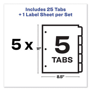 Avery® wholesale. AVERY Print And Apply Index Maker Clear Label Dividers, 5 Color Tabs, Letter, 5 Sets. HSD Wholesale: Janitorial Supplies, Breakroom Supplies, Office Supplies.