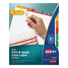 Load image into Gallery viewer, Avery® wholesale. AVERY Print And Apply Index Maker Clear Label Dividers, 8 Color Tabs, Letter, 5 Sets. HSD Wholesale: Janitorial Supplies, Breakroom Supplies, Office Supplies.