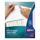 Avery® wholesale. AVERY Print And Apply Index Maker Clear Label Dividers, Copiers, 5-tab, Letter, 5 Sets. HSD Wholesale: Janitorial Supplies, Breakroom Supplies, Office Supplies.