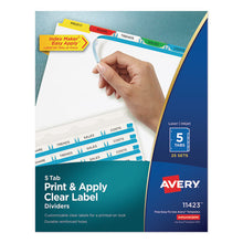 Load image into Gallery viewer, Avery® wholesale. AVERY Print And Apply Index Maker Clear Label Dividers, 5 Color Tabs, Letter, 25 Sets. HSD Wholesale: Janitorial Supplies, Breakroom Supplies, Office Supplies.