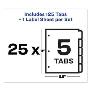 Avery® wholesale. AVERY Print And Apply Index Maker Clear Label Dividers, 5 Color Tabs, Letter, 25 Sets. HSD Wholesale: Janitorial Supplies, Breakroom Supplies, Office Supplies.