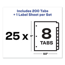 Load image into Gallery viewer, Avery® wholesale. AVERY Print And Apply Index Maker Clear Label Dividers, 8 Color Tabs, Letter, 25 Sets. HSD Wholesale: Janitorial Supplies, Breakroom Supplies, Office Supplies.