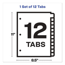 Load image into Gallery viewer, Avery® wholesale. AVERY Print And Apply Index Maker Clear Label Dividers, 12 White Tabs, Letter. HSD Wholesale: Janitorial Supplies, Breakroom Supplies, Office Supplies.