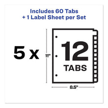 Load image into Gallery viewer, Avery® wholesale. AVERY Print And Apply Index Maker Clear Label Dividers, 12 White Tabs, Letter, 5 Sets. HSD Wholesale: Janitorial Supplies, Breakroom Supplies, Office Supplies.