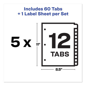 Avery® wholesale. AVERY Print And Apply Index Maker Clear Label Dividers, 12 White Tabs, Letter, 5 Sets. HSD Wholesale: Janitorial Supplies, Breakroom Supplies, Office Supplies.