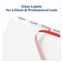 Avery® wholesale. AVERY Print And Apply Index Maker Clear Label Unpunched Dividers, 8tab, Letter, 5 Sets. HSD Wholesale: Janitorial Supplies, Breakroom Supplies, Office Supplies.