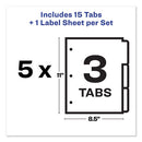 Avery® wholesale. AVERY Print And Apply Index Maker Clear Label Dividers, 3 White Tabs, Letter, 5 Sets. HSD Wholesale: Janitorial Supplies, Breakroom Supplies, Office Supplies.