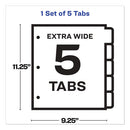 Avery® wholesale. AVERY Print And Apply Index Maker Clear Label Dividers, 5 White Tabs, Letter. HSD Wholesale: Janitorial Supplies, Breakroom Supplies, Office Supplies.