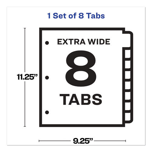 Avery® wholesale. AVERY Print And Apply Index Maker Clear Label Dividers, 8 White Tabs, Letter. HSD Wholesale: Janitorial Supplies, Breakroom Supplies, Office Supplies.