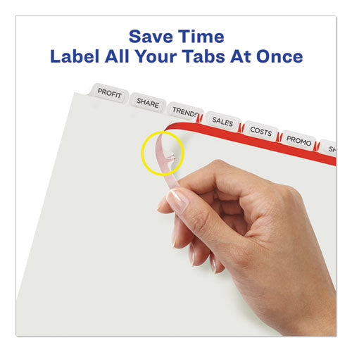 Avery® wholesale. AVERY Print And Apply Index Maker Clear Label Dividers, 8 White Tabs, Letter. HSD Wholesale: Janitorial Supplies, Breakroom Supplies, Office Supplies.