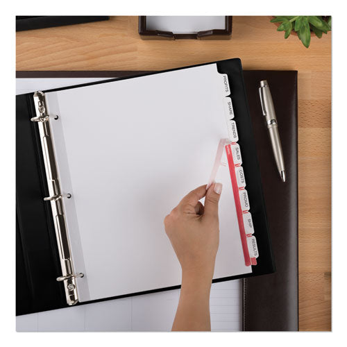 Avery® wholesale. AVERY Print And Apply Index Maker Clear Label Dividers, 8 White Tabs, Letter. HSD Wholesale: Janitorial Supplies, Breakroom Supplies, Office Supplies.