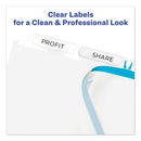 Avery® wholesale. AVERY Print And Apply Index Maker Clear Label Dividers, 5 White Tabs, Letter, 5 Sets. HSD Wholesale: Janitorial Supplies, Breakroom Supplies, Office Supplies.