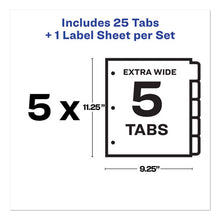 Load image into Gallery viewer, Avery® wholesale. AVERY Print And Apply Index Maker Clear Label Dividers, 5 White Tabs, Letter, 5 Sets. HSD Wholesale: Janitorial Supplies, Breakroom Supplies, Office Supplies.