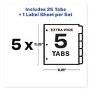 Avery® wholesale. AVERY Print And Apply Index Maker Clear Label Dividers, 5 White Tabs, Letter, 5 Sets. HSD Wholesale: Janitorial Supplies, Breakroom Supplies, Office Supplies.