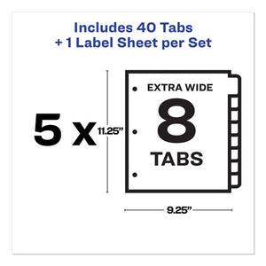 Avery® wholesale. AVERY Print And Apply Index Maker Clear Label Dividers, 8 White Tabs, Letter, 5 Sets. HSD Wholesale: Janitorial Supplies, Breakroom Supplies, Office Supplies.